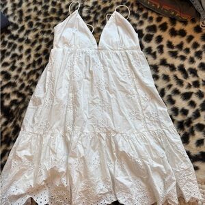 Zara White Eyelet Sundress
